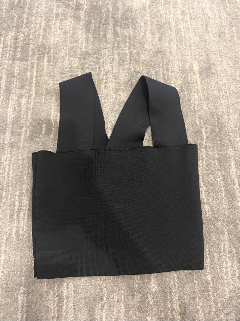 Black Crop Tank Top with Wide Straps